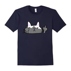 Angry Cat T-Shirt Kitty Kitten Cats Lover Cat Shirt-Father's Day - XXXL