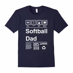 Mens Softball Dad T-Shirt | Gifts For Softball Dad-Father's Day - S