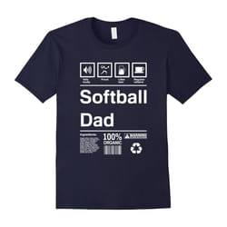 Mens Softball Dad T-Shirt | Gifts For Softball Dad-Father's Day - L