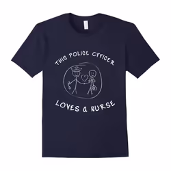 Police Officer Loves Nurse Police Family Police T Shirts-Father's Day - S