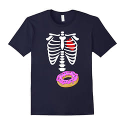 Skeleton Donut X-Ray I Heart (Love) Donut T-Shirt-Father's Day - S