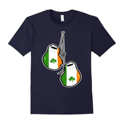 Ireland Flag Shamrock Irish boxing gloves t-shirt-Father's Day - M