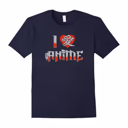 I Love Anime Asian Manga Japanese Skull T-Shirt-Father's Day - S