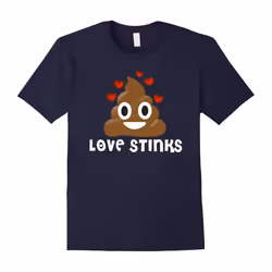 Valentines Day Shirt Kids Women Love Stinks Poop Emoji Funny-Father's Day - XXL