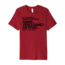 I love Anime, Video Games and Food Funny T-Shirts-Father's Day - S