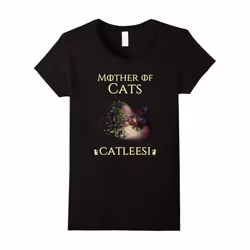 Mother of Cats T-Shirt Catleesi Shirt for Cat Lovers 2017-Father's Day - L