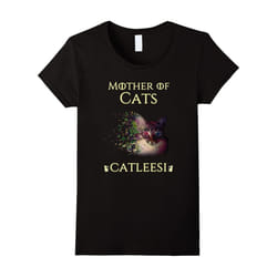 Mother of Cats T-Shirt Catleesi Shirt for Cat Lovers 2017-Father's Day - L