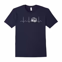 CAMERA HEARTBEAT FUNNY T SHIRT â funny photographer gifts-Father's Day - S