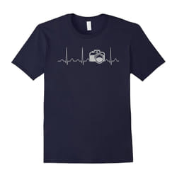 CAMERA HEARTBEAT FUNNY T SHIRT â funny photographer gifts-Father's Day - S