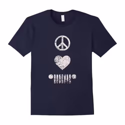 Peace Love Jeep T-shirt-Father's Day - S