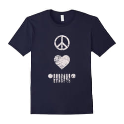 Peace Love Jeep T-shirt-Father's Day - M