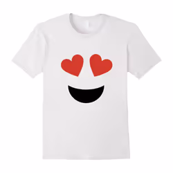 Emoji T Shirt Love Heart Eyes Emoji Shirt for Women & Girls-Father's Day - M