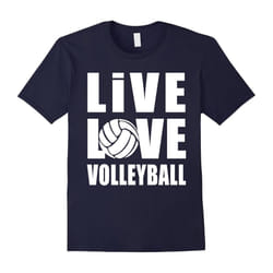 Live Love Volleyball T-shirt Volleyball Lovers Tshirt-Father's Day - L
