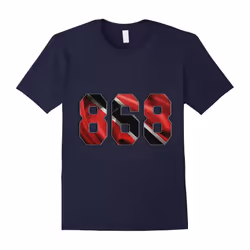 868 area code Trinidad and Tobago flag soca tee shirt trini-Father's Day - L