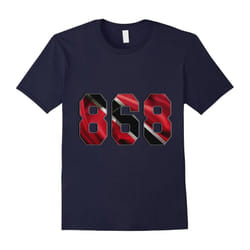 868 area code Trinidad and Tobago flag soca tee shirt trini-Father's Day - L