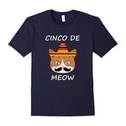 Cinco De Mayo Funny Cinco De Meow Cat Lover Pun Punny T-Shirt-Father's Day - S