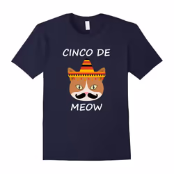 Cinco De Mayo Funny Cinco De Meow Cat Lover Pun Punny T-Shirt-Father's Day - L
