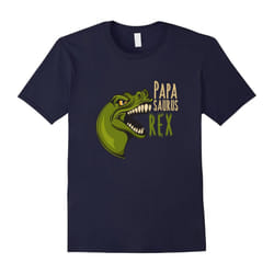 Men's Papasaurus Rex-T-Rex Dinosaur Dad Papa Father's Day T-Shirt-Father's Day - L
