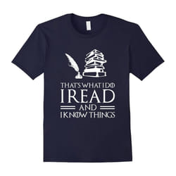 I READ AND I KNOW THINGS T-SHIRT Funny Book Lovers Gift-Father's Day - XXXL