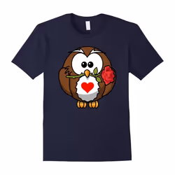 Valentine's Day Owl T Shirt, Love Relationships Couples-Father's Day - XXXL
