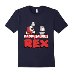 Men's Daddysaurus Rex | Funny Dinosaur T-Shirt for Dad-Father's Day - L