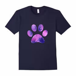 Pretty Purple Paw Print t-shirt Dog Cat Pet Lover-Father's Day - XL