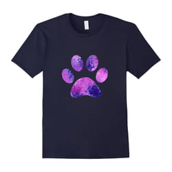 Pretty Purple Paw Print t-shirt Dog Cat Pet Lover-Father's Day - XXXL