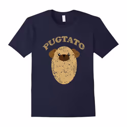 COOL DISTRESSED PUG T-SHIRT Cute Funny Dog Lovers Gift-Father's Day - S