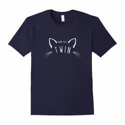 Purr-fect Twin Shirt, Funny Cute Cat Lover Gift-Father's Day - XXL