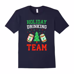 HOLIDAY DRINKING TEAM PULLOVERS T-SHIRT-Father's Day - L