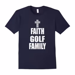 Faith Golf Family T-Shirt-Father's Day - L
