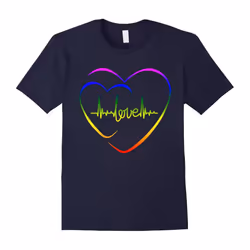 Gay Pride Love Heartbeat â Pray for Orlando-Father's Day - XXXL