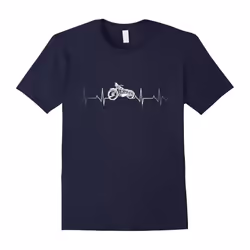 MotorcyFather's Daye Heartbeat T-Shirt â I love my MotorcyFather's Daye.-Father's Day - XXL