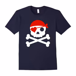 Valentines Day Love Pirate Heart t Shirt â Funny Gift Tee-Father's Day - XXL