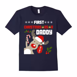 first christmas as a daddy t shirt-Father's Day - S