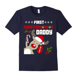 first christmas as a daddy t shirt-Father's Day - S