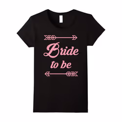 Women's Bride to Be Love Engaged Wedding Couple Arrow Shirt-Father's Day - L