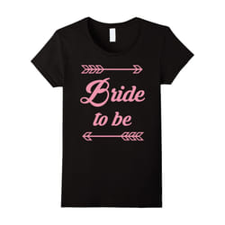 Women's Bride to Be Love Engaged Wedding Couple Arrow Shirt-Father's Day - L