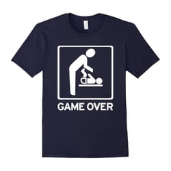 Cool New Dad New Mom Shirt â Game Over T-Shirt-Father's Day - XXXL