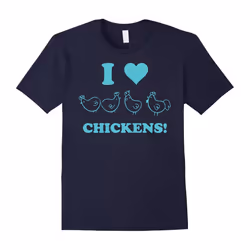 I Heart Chickens Shirt (I love my chicken)-Father's Day - XL