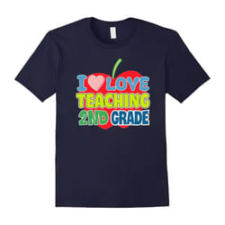 Kids I Love Teaching Second Grade T Shirt 2nd for Teacher-Father's Day - S