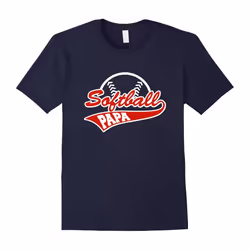 Softball Papa T-Shirt â Softball Lover â Gift For Papa-Father's Day - XL