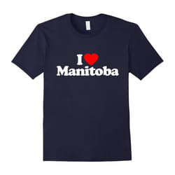 I Love Heart Manitoba Canada Funny T-Shirt-Father's Day - S