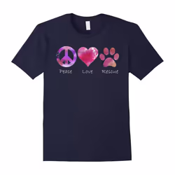 Peace Love Rescue T-shirt-Father's Day - M