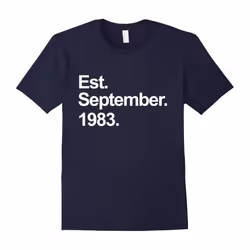 Est September 1983 Shirt Awesome 34th Birthday Gifts TShirt-Father's Day - M