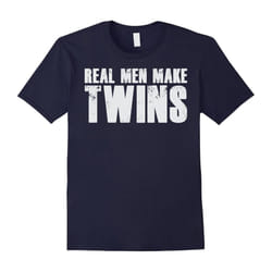 Real Men Make Twins T-shirt, Dad to be Pregnancy Parody-Father's Day - XXL