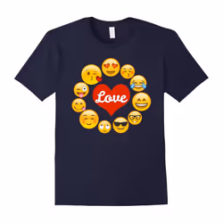 Emoji Shirt With Sayings Heart Love Valentine's Day Shirt-Father's Day - L