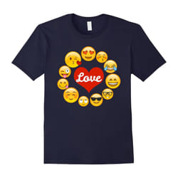 Emoji Shirt With Sayings Heart Love Valentine's Day Shirt-Father's Day - XL