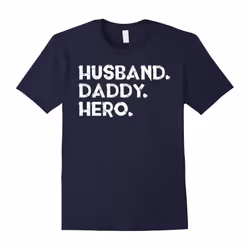 Mens Husband daddy hero t-shirt gift dad or husband father's day-Father's Day - XXXL