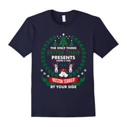 Christmas Boston Terrier T-Shirt Boston Terrier Lovers Gift-Father's Day - S